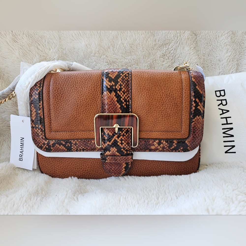 BRAHMIN ROSALIE Cognac Saguaro